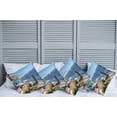 thumbnail image 2 of Ambesonne Landscape Throw Pillow Cover 4 Pack, Snowy Mountain Ocean, 18", Sky Blue and Brown, 2 of 5