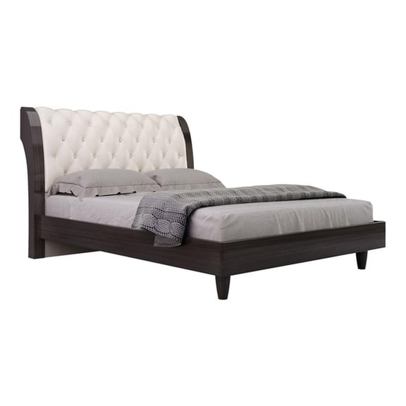 Titan Furnishings Sofia Modern Lacquer Wood California King Bed in Beige