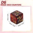 thumbnail image 2 of Juego de 12 contadores de dados mágicos, set de dados de token de vida D6 de acrílico, rojo y negro, 2 of 6