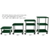H. Wilson Adjustable-Height Open Shelf Tuffy Cart Hunter Green and Nickel Small-Large