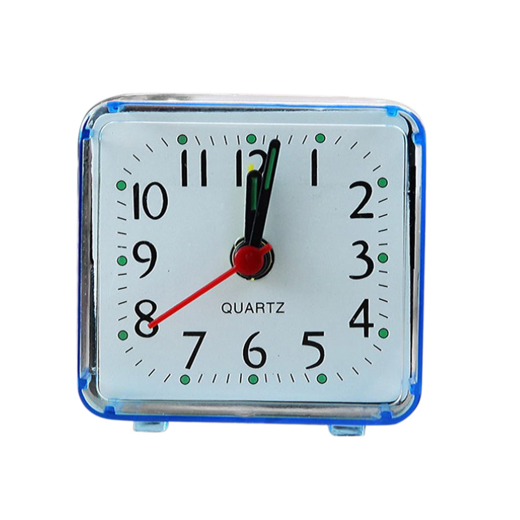 Modern Mini Quartz Clock Travel Alarm Clock Bedroom Home Clock White Table I2A5 