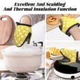 thumbnail image 7 of Pofeuu Yellow And White Polka Dot Print Thickened Mini Silicone Oven Mitts Heat Resistant, Rubber Oven Mitt Gloves, Finger Pinch Grips, Pot Holder, Silicone Potholder, 7 of 7
