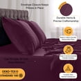 thumbnail image 5 of Lux Decor 4 Piece Twin Bed Sheets Set - 16 Inch Deep Pocket Microfiber Sheets - Plum, 5 of 11