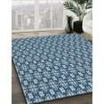 thumbnail image 3 of Ahgly Company Machine Washable Indoor Rectangle Transitional Blue Jay Blue Area Rugs, 2' x 4', 3 of 7