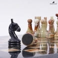 thumbnail image 6 of Radicaln Marble Chess Pieces Black & Green 3.5" King Figures Handmade 32 Chess Figures Family Games, 6 of 6