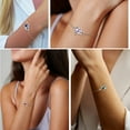 thumbnail image 3 of Beautlace Butterfly Heart Bracelets Anklet for Women,925 Sterling Silver Animal Butterflies Birthstone Link Adjustable Bracelet Jewelry Mothers Day Gift, 3 of 8