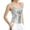 Silver, variant on Women' Color Sexy Camisole Slim Fit Vest With Thin Shoulder Strap Top Gold L Gold L