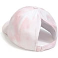 thumbnail image 2 of Muryobao Womens Ponytail Baseball Cap Adjustable High Messy Bun Ponycap Lightweight Quick Drying Trucker Hat for Outdoor Sports Travel Pink Tie Dye, 2 of 7