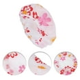 thumbnail image 3 of Unique Bargains 5 Pcs Floral Single Layer Shower Cap for Bathroom Red PEVA, 3 of 6