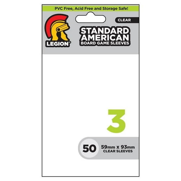 American Board Game Card Sleeves - Clear (50) New