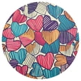 thumbnail image 3 of Ryvnso Abstract Heart Paint Round Plate Mats Dining Table Placemat Set of 4 for Holiday Decoration, 3 of 7