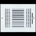 thumbnail image 3 of [2 Pack] Fits 8x6 Duct Opening 3 WAY Steel Air Supply Diffuser by Handua | Register Vent Cover Grill for Sidewall and Ceiling | White | Outer Dimensions: 9.75" X 7.75", 3 of 8