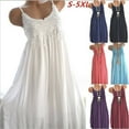 thumbnail image 1 of Robe Décontractée en Dentelle Sexy Sans Manches Robe Longue Multicolore - Femme, 1 of 2