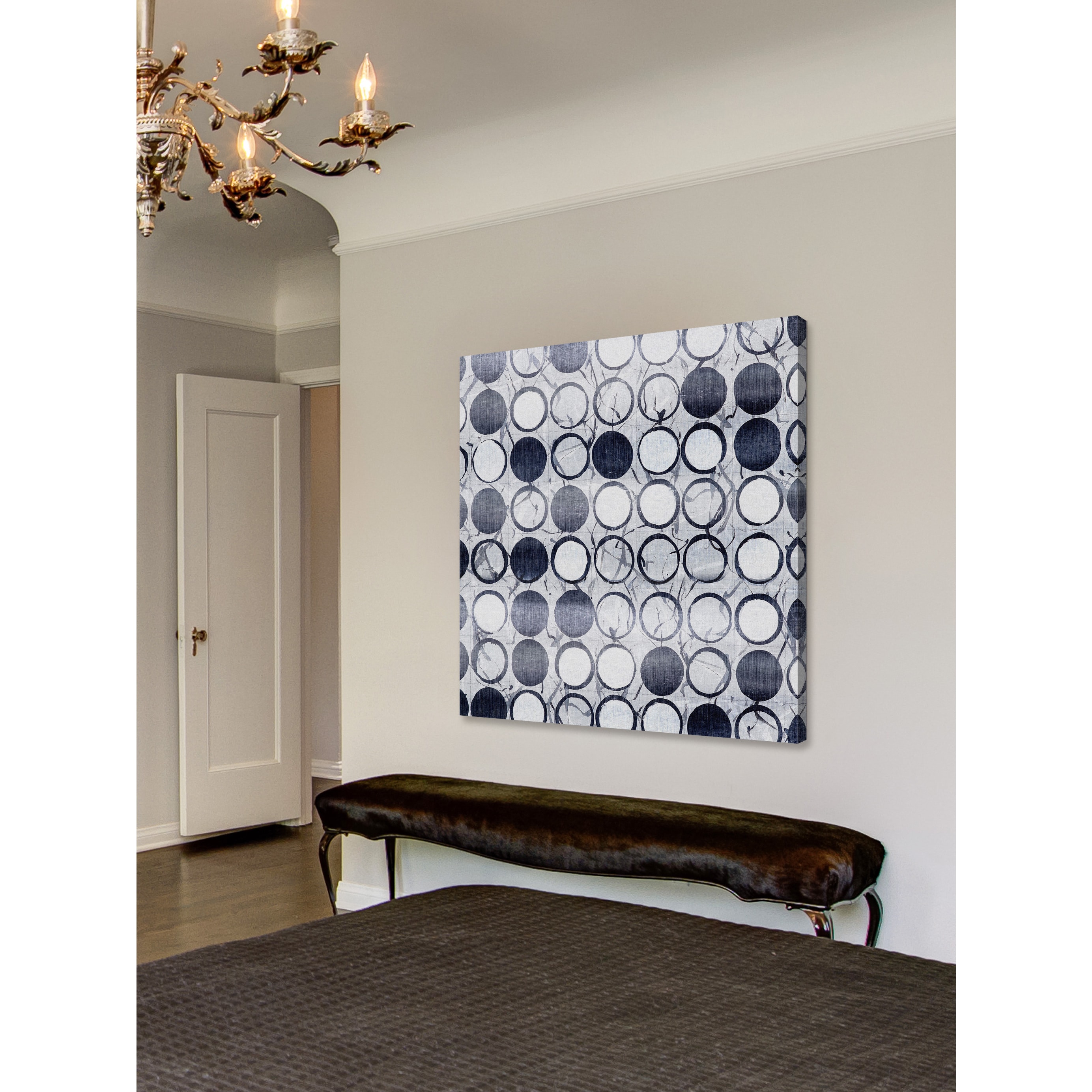 "Circle Shades" Painting Print on Wrapped Canvas