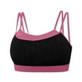 thumbnail image 4 of Nmnitkp Sports Bras for Women 5-Pack Crisscross Double Strap Sports Bra Color Block Medium Support Wireless Seamless Moisture-Wicking Plus Size Workout Tops for Yoga Gym Fitness Running Hot Pink,L, 4 of 8