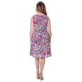 thumbnail image 4 of Womens Paisley Print Pleated Dress, 4 of 5