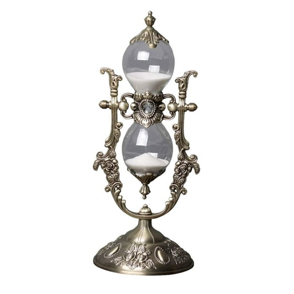 Reloj de arena Vintage, reloj de arena, reloj de arena, artesanía Floral, centro de mesa decorativo, soporte de reloj de arena de 30 minutos para Macarena reloj de arena reloj de arena
