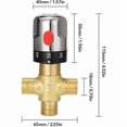 thumbnail image 5 of Bathroom Adjustable Thermostatic Mixer Tap Brass Water Mixer Tap Hot/cold Water Mixing Temperature Control Valve, 5 of 5