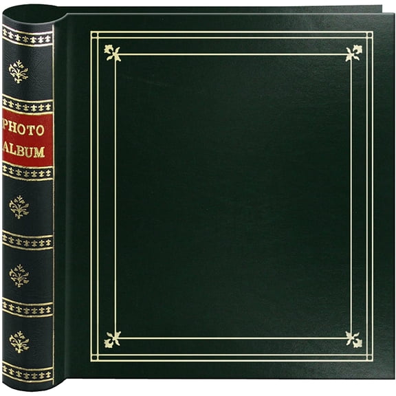Pioneer Photo Album 4"X6", 2-Up, 200 Memo Pocket Bi Directional Memo Pocket Album Hunter Green