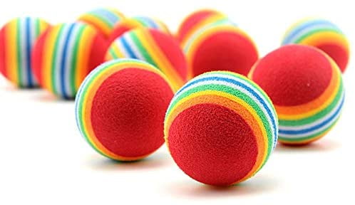 Lot De 10 Mini Balles Pour Chien - Petite Taille, Couleurs Vives - En EVA Souple, Pour Jeux Et Mastication