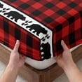 thumbnail image 3 of Twin Sze Fitted Sheet Set - Red Black Plaid 2 Piece Bedding Sets 16" Deep Pocket Fitted Sheet with 1 Pillowcase, Country Vintage Bear Buffalo Gingham Brushed Microfiber Hotel Luxury Bed Sheets, 3 of 9