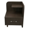thumbnail image 6 of Furniture of America Ames Adult Modern 1-Drawer Nightstand with 2-Shelf, Wenge, 6 of 15