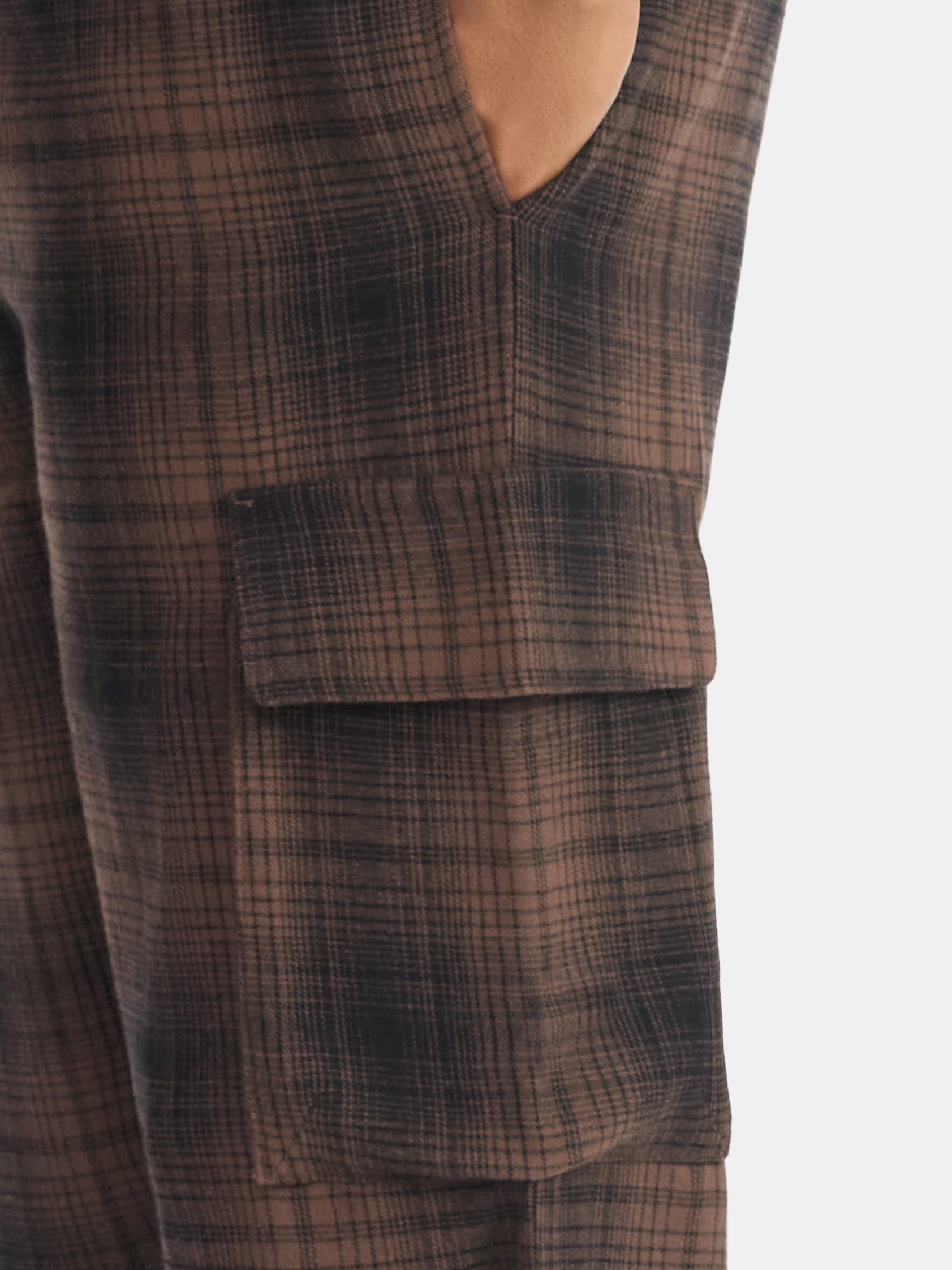 No Boundaries Flannel Cargo Pants, Men's & Big Men's