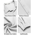 thumbnail image 5 of COOFANDY Men's Long Sleeve Button Down Wrinkle Free Dress Shirt Business Casual Untucked Stretch Muscle Fit Shirts, 5 of 5