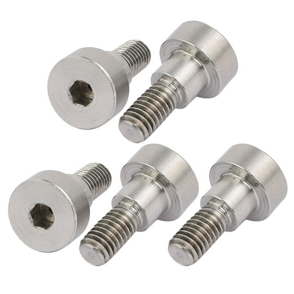 Uxcell 5pcs Hex Socket Shoulder Bolt 8mm Shoulder Dia 6mm Shoulder Length M6 Thread