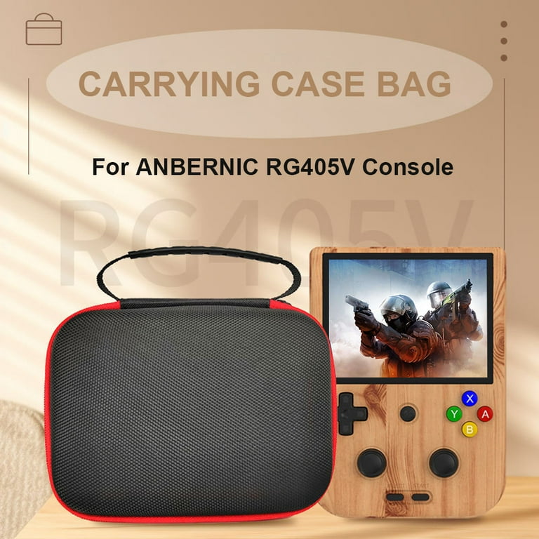 Yucurem Hard Carry Bag Shockproof Anti-Scratch Organizer Bag for ANBERNIC  RG405V Console 