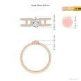 thumbnail image 4 of ANGARA Natural 0.4 Ct. Diamond Classic Stackable Ring in 14K Rose Gold for Women (Ring Size: 3.5), 4 of 9
