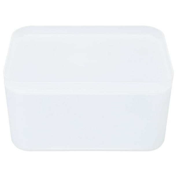 Boîtes de rangement blanches en plastique, sur roulettes empilables avec  couvercles et tiroirs, lot de 3