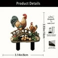 thumbnail image 3 of Qwtwty Plants Decorative Floor Plugs Rooster Chick Family 2D Acrylic Flat Insertion, 3 of 6