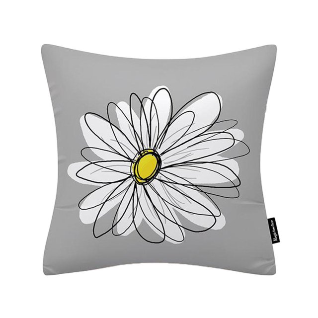 De Cojines Moderno Abstracto Vintage Estampado De Flores Acrílico Negrita Gris De Almohada Decorativas Decoración Para Cuadrado 3 Macarena tirar fundas de almohada