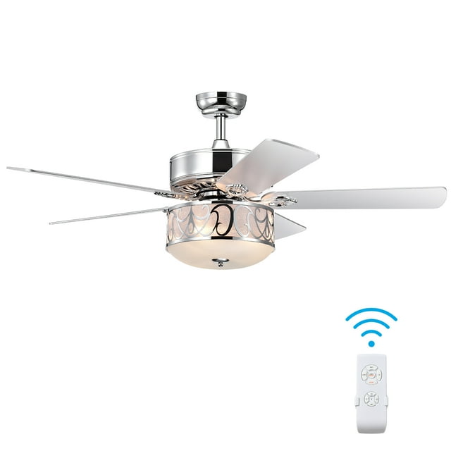 Costway 52" Ceiling Fan W/Light Reversible Blade Adjustable Speed Remote Control