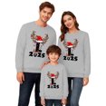 thumbnail image 1 of MIASHUI Ensemble de Pyjamas Assortis pour la Famille Shorts de Noël pour Enfants Imprimé Lettre Col Rond Manches Longues Chandail en Molleton Sans Capuche Hommes,G, 1 of 6