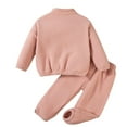 thumbnail image 4 of Cethrio Boys Fleece Outfit Sets, 2 Piece Half Zip Long Sleeve Sweatshirts and Sweatpants Sets Pink Size 3-4 T, 4 of 8