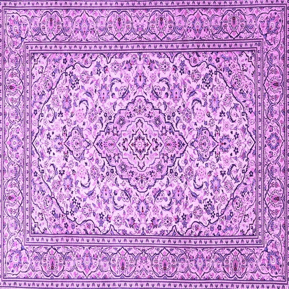 Ahgly Company Indoor Square Persian Purple Traditional Area Rugs, 3' Square
