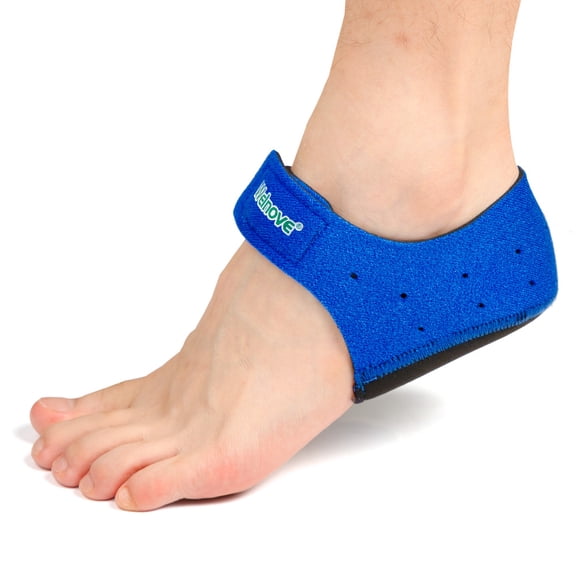 Welnove Heel Protectors Cups Heel Cushions Heel Supports Pain Relief Spur Plantar Fasciitis,2 Pcs,Size M,Traffic Blue