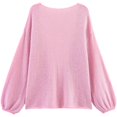 thumbnail image 6 of Lixiuxyad Womens Cardigans Women's Lightweight Cardigan Long Sleeve Casual Knit Sweater Open Front Comfortable Soft Loose Fit Stylish Plain Solid Color,Pink, 6 of 6