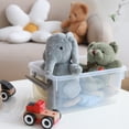 thumbnail image 3 of Citylife 7 Qt. Small Storage Bins with Lids Latching Plastic Stackable Clear 6 Packs, 3 of 7