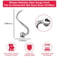 thumbnail image 6 of Stainless Steel Dough Hook for KitchenAid Bowl-L Professional 600&Pro 5 Plus Mixer, Heavy Duty, Dishwasher Safe Fit for KSM5 KV25G0X KV25G8X KV25H0X KP26M1X KP26M8X, 6 of 6