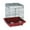 Red, variant on HomeStock Mountain Majesty Clean Life Bird Cage with Spacious Interior, Durable Build, Easy-to-Clean Features, and Secure Design for Birds' Comfort-Color:Black