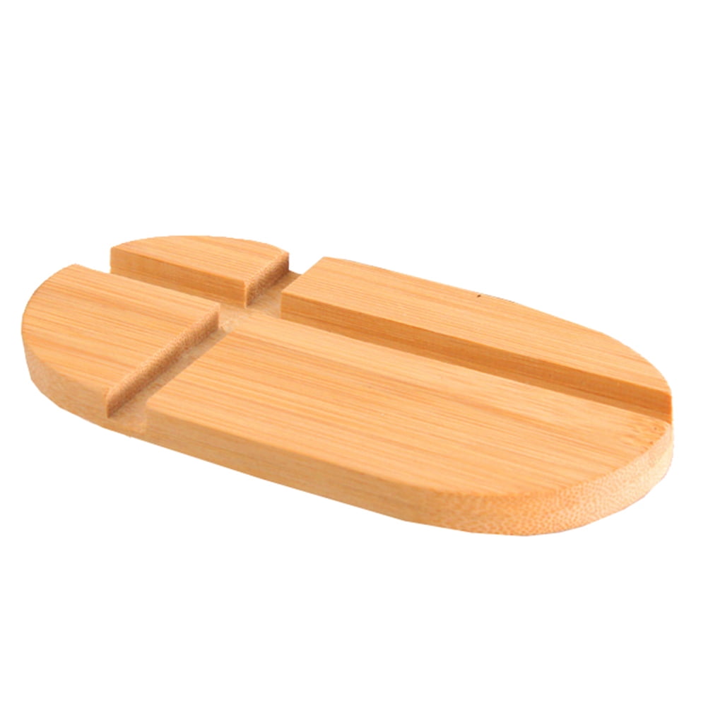 1pc Wooden Phone Stand Tabletop Phone Bracket Multi-functional Tablet Holder