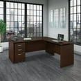 thumbnail image 6 of Series C Bow Front Sit to Stand L Shaped Desk Office Set in Mocha Cherry, 6 of 8