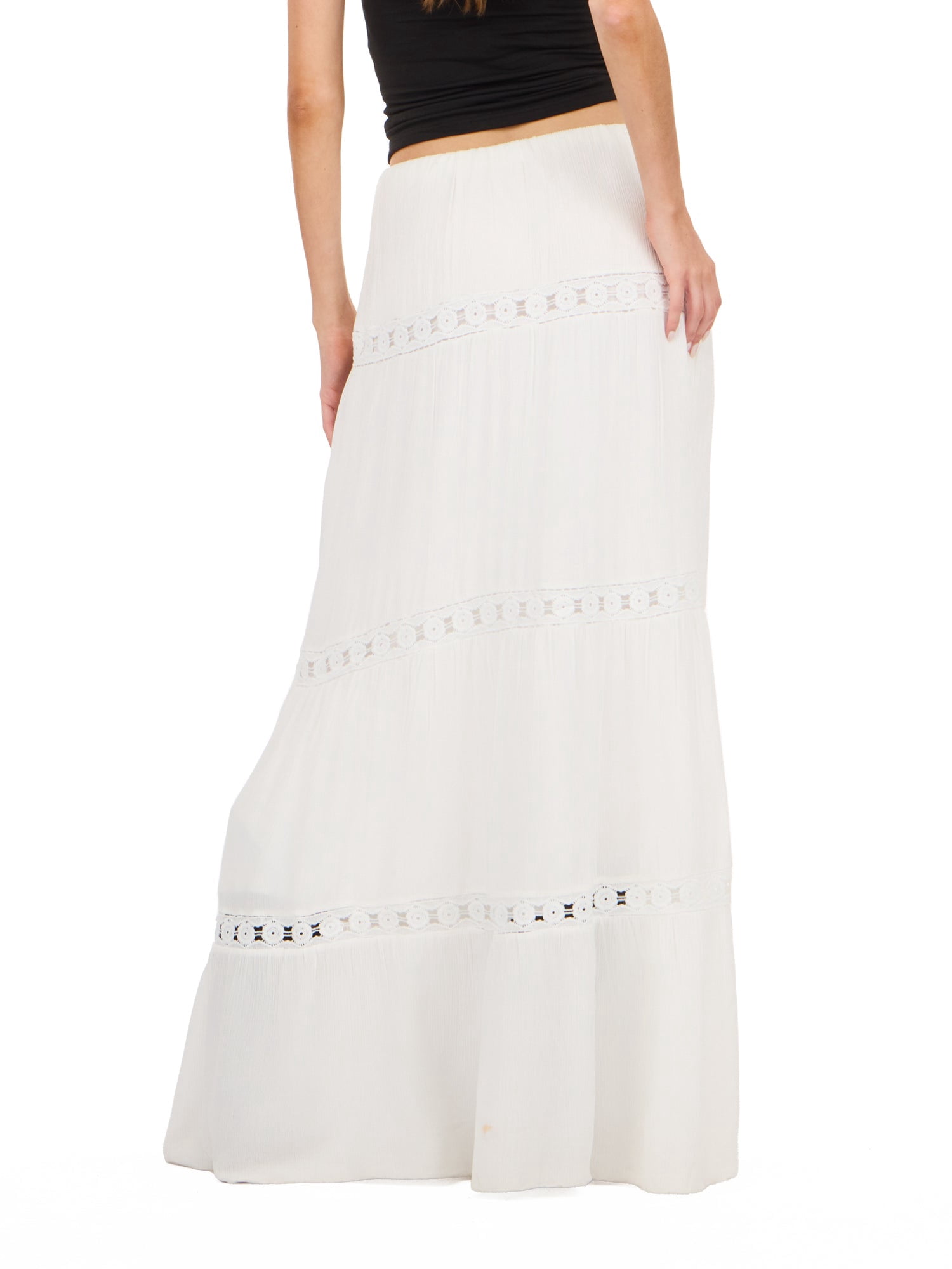 Forever 21 Women's Tiered Lace Maxi Skirt, Sizes XS-XL