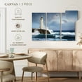 thumbnail image 5 of Elephant Stock Coastal White Lighthouse Wall Art - Horizontal Multi Panel Canvas - Living Room Wall Decor - Nautical Multi Panel - Gray And Blue Decor - 74" x 48", 5 of 8