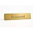thumbnail image 2 of Reserved Table Sign | Restaurant Reserved Signs for Tables| Office Counter and Table Signs | 9" x 2" Gold - Black Engraved Acrylic | Double Sided Tent Sign | Made in USA, 2 of 4