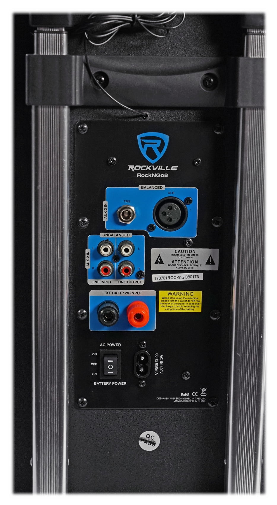 Rockville 8" Portable YouTube Bluetooth Karaoke Machine/System+(3) Microphones