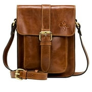 Patricia Nash CASCINA Distressed Leather Crossbody Bag~ COGNAC MSRP $169